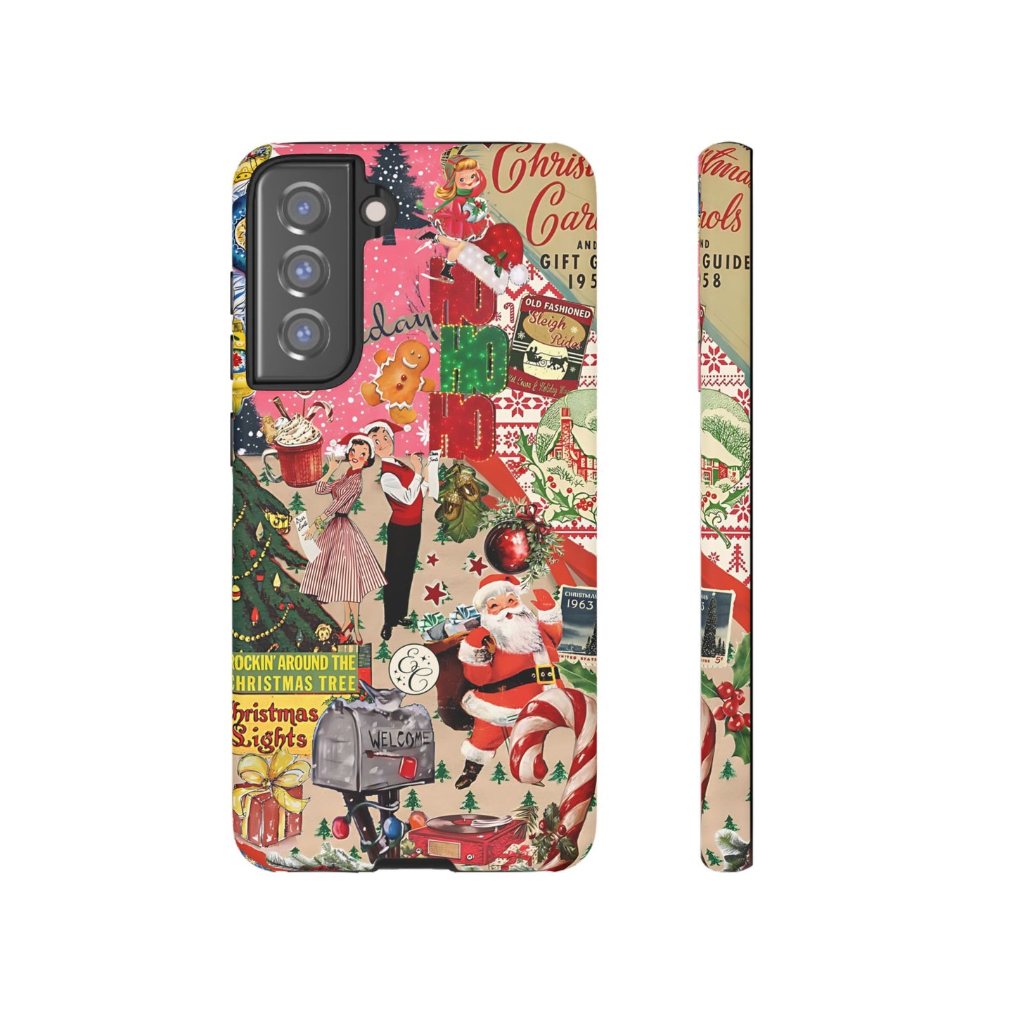 Vintage Christmas Collage Tough Phone Case