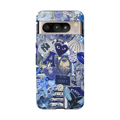 Blue Collage Tough Phone Case