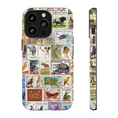 Wildlife Stamp Collage Tough Phone Case