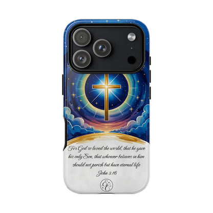 Celestial Cross - John 3:16 Tough Phone Case