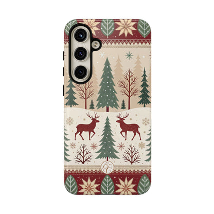 Vintage Christmas Reindeer Tough Phone Case