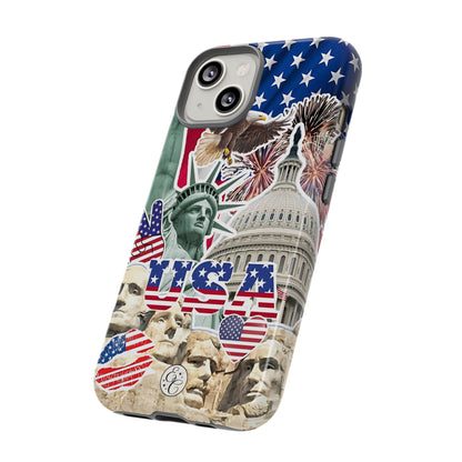 Patriotic USA Collage Tough Phone Case