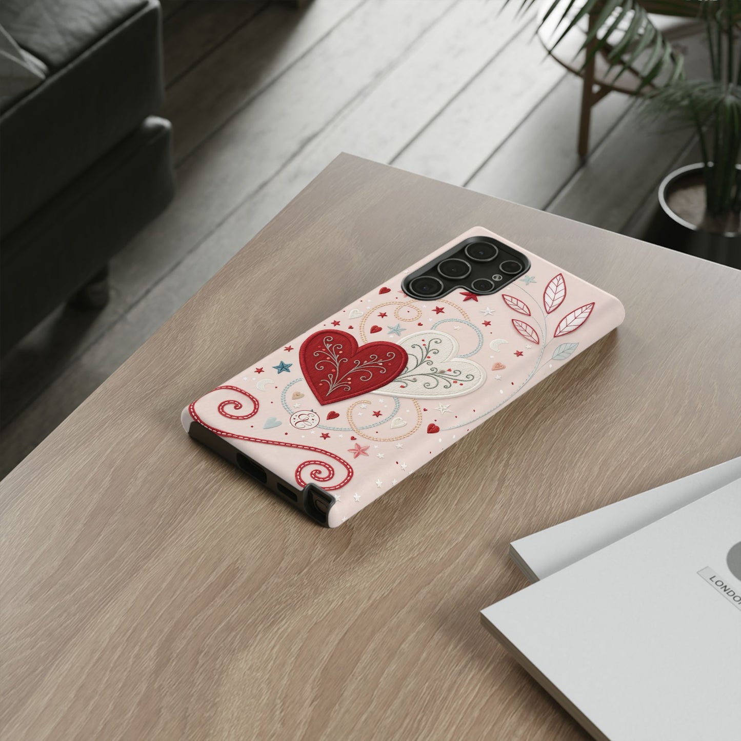 Interlinked Hearts Tough Phone Case