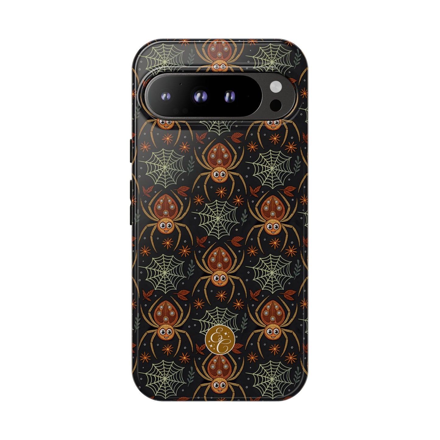 Boho Halloween Spider Pattern Tough Phone Case