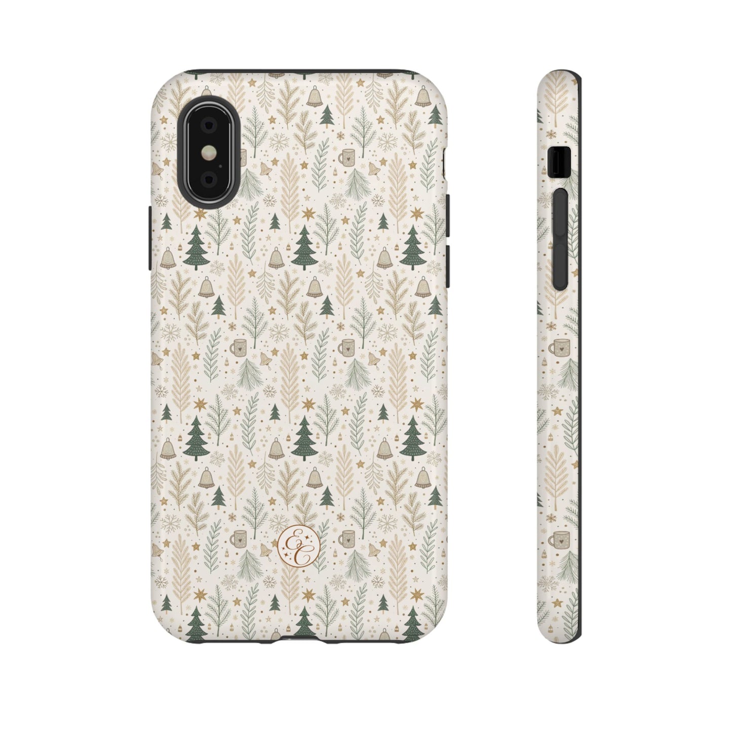 Boho Christmas Forest Tough Phone Case