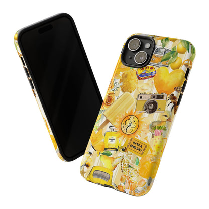 Yellow Aesthetic Collage Tough Phone Case