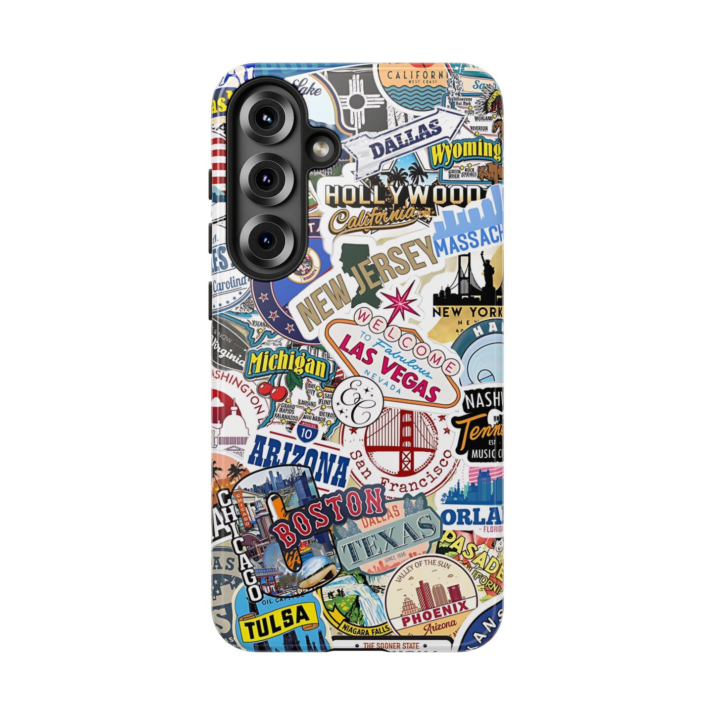 USA Travel Stickers Tough Phone Case