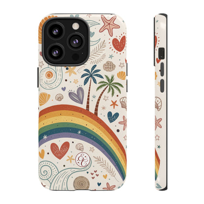 Rainbow Pride Boho Beach Tough Phone Case