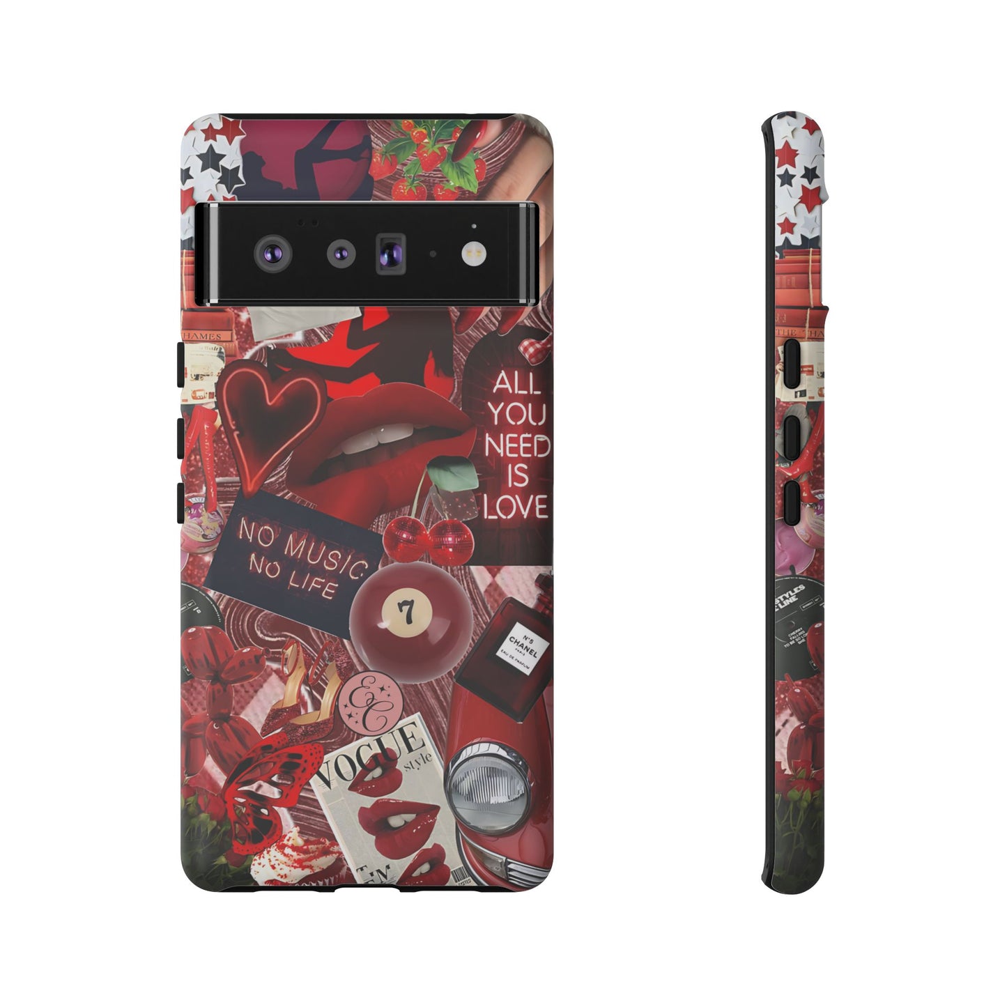 Red Aesthetic Collage Tough Phone Case