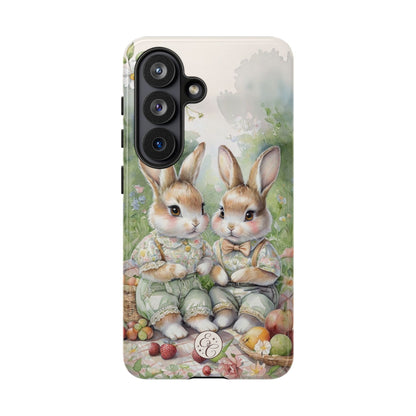 Vintage Bunny Picnic Tough Phone Case