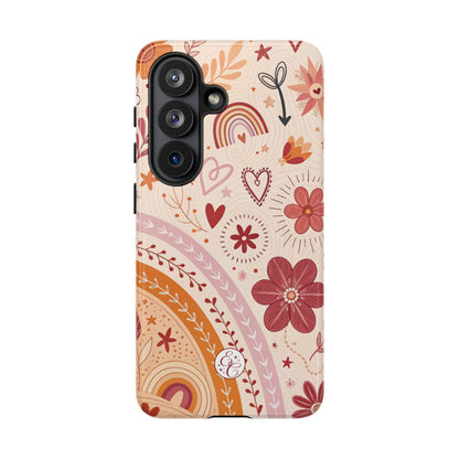 Lesbian Boho Doodle Tough Phone Case