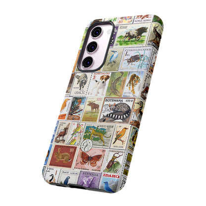 Wildlife Stamp Collage Tough Phone Case