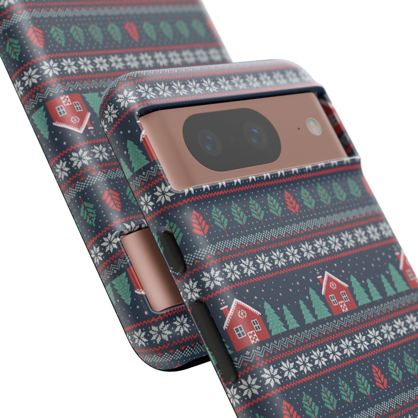 Winter Cottage Pattern Tough Phone Case