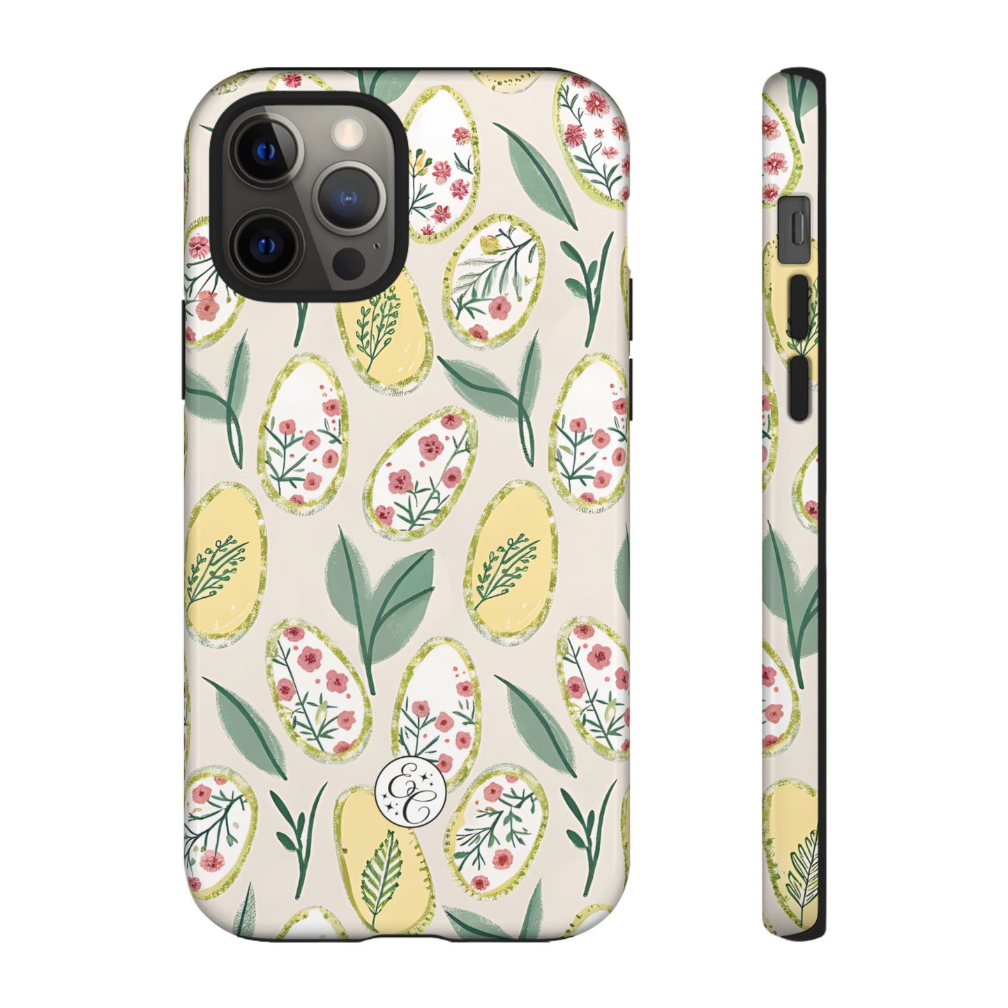 Floral Easter Egg Pattern Tough Phone Case