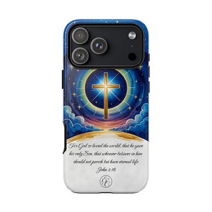 Celestial Cross - John 3:16 Tough Phone Case