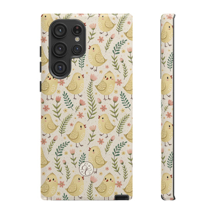 Vintage Floral Chick Pattern Tough Phone Case