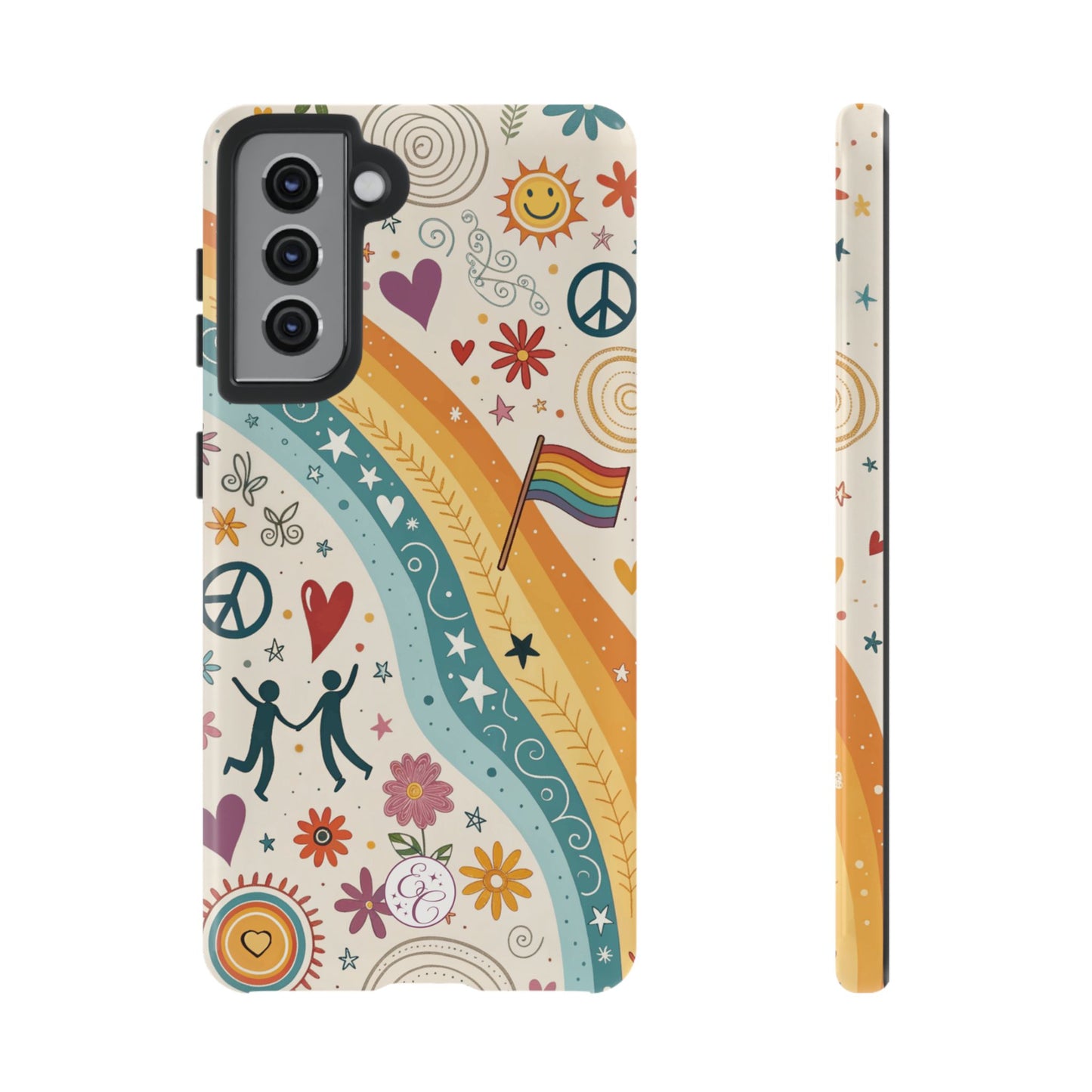 LGTBQ+ Pride Boho Doodle Tough Phone Case