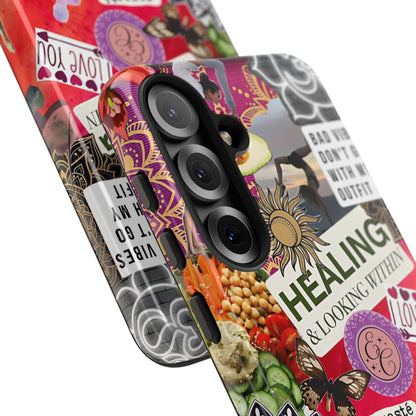 Yoga and Meditation Collage Tough Phone Case