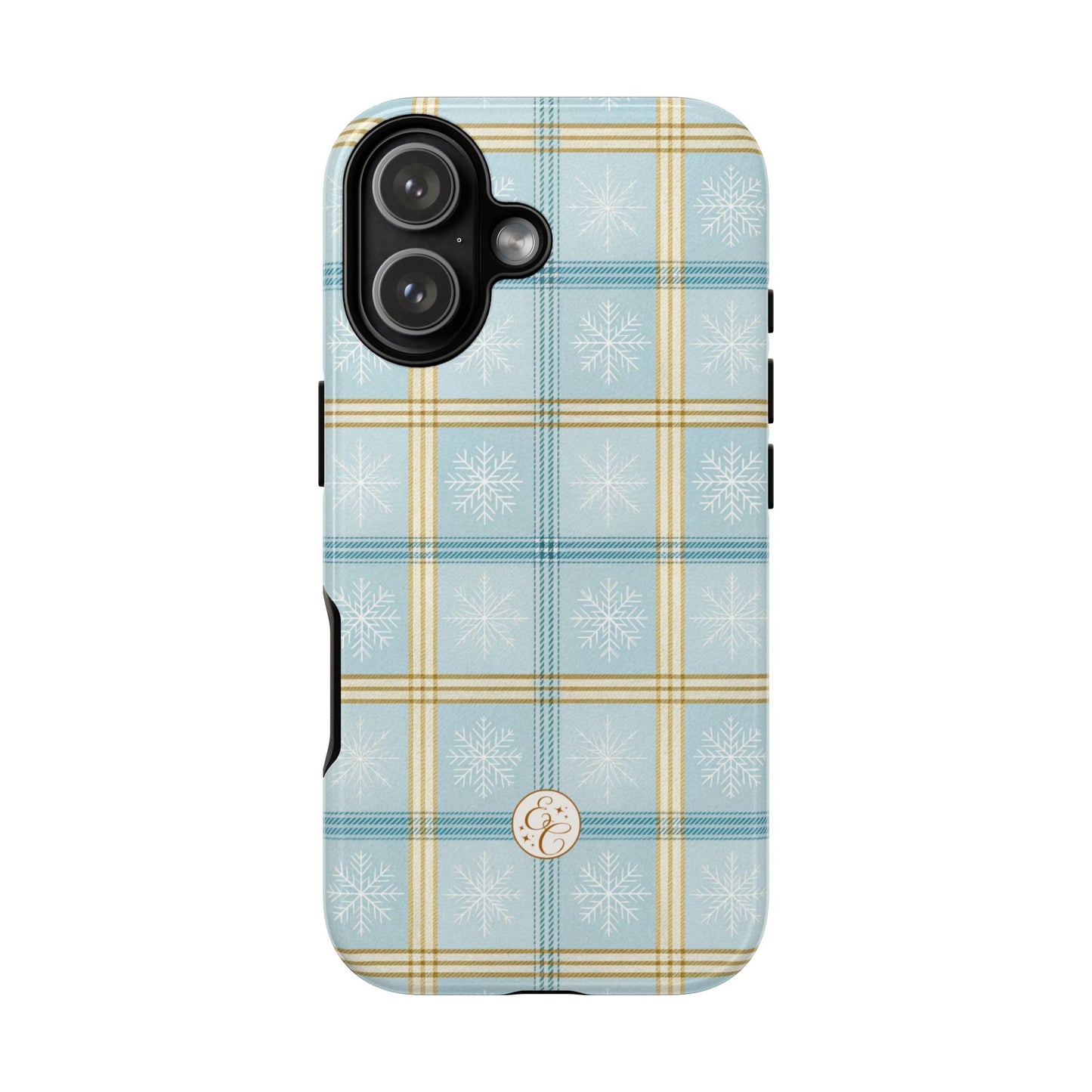 Blue Winter Plaid Tough Phone Case