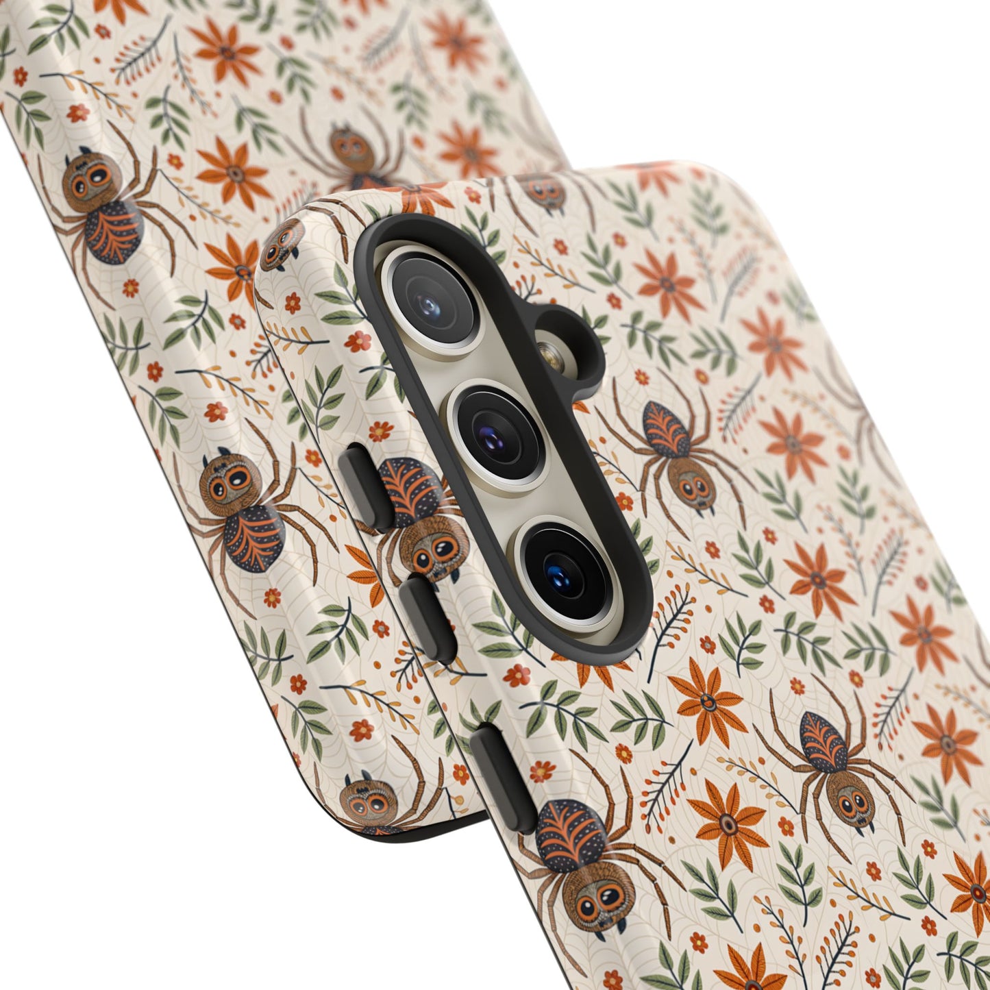 Boho Floral Spider Pattern Tough Phone Case