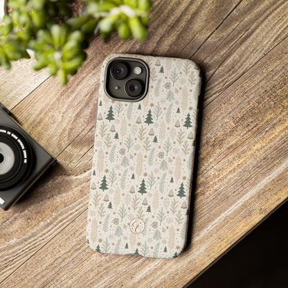Boho Christmas Forest Tough Phone Case