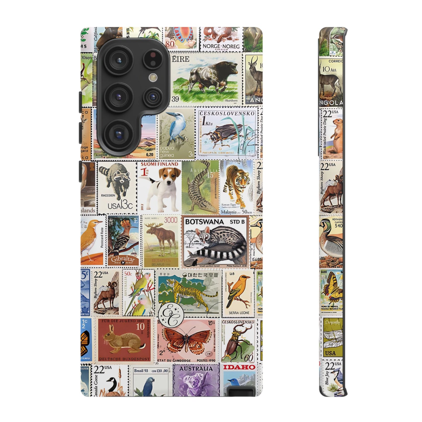 Wildlife Stamp Collage Tough Phone Case