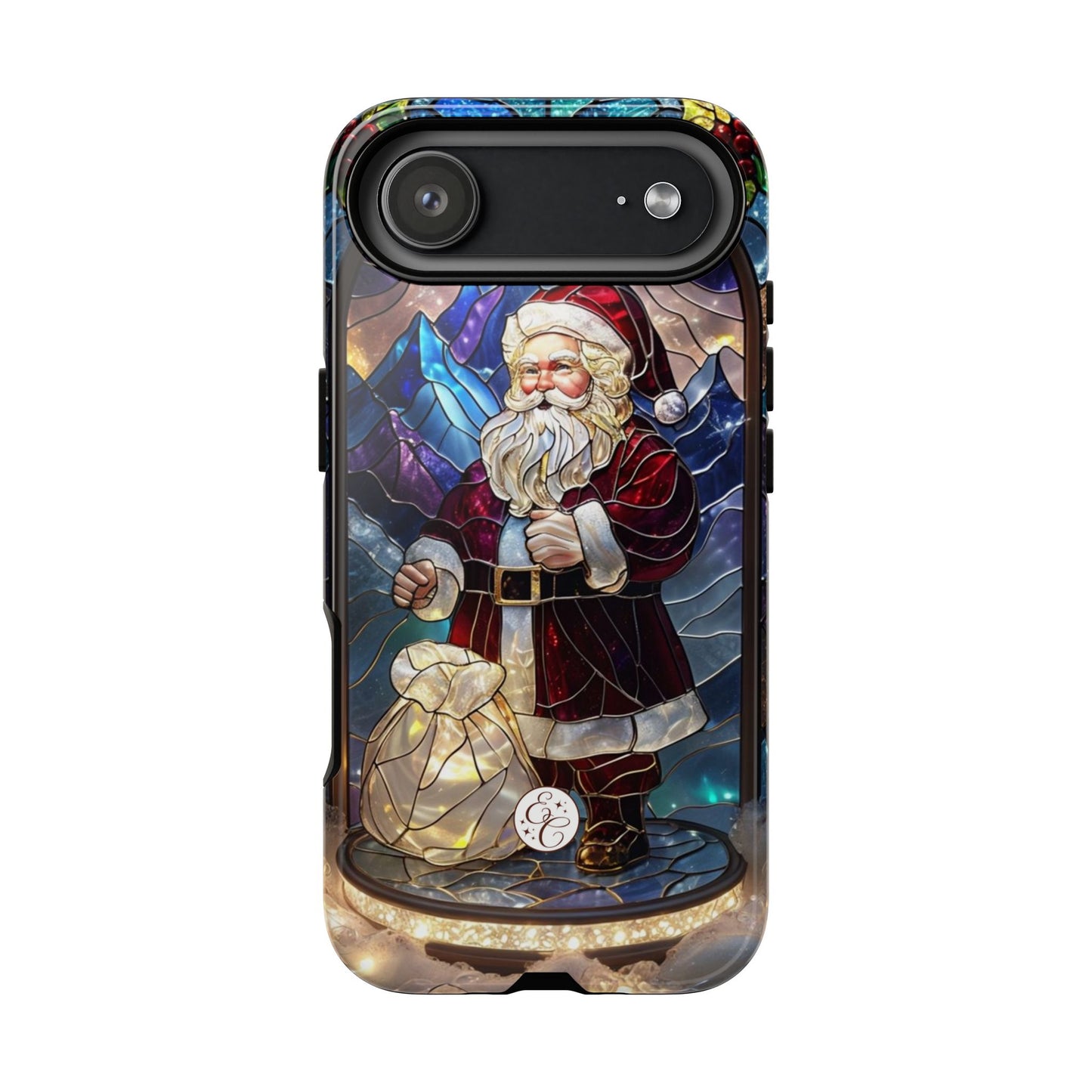 Santa Claus Stained Glass Tough Phone Case