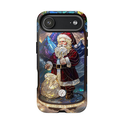 Santa Claus Stained Glass Tough Phone Case