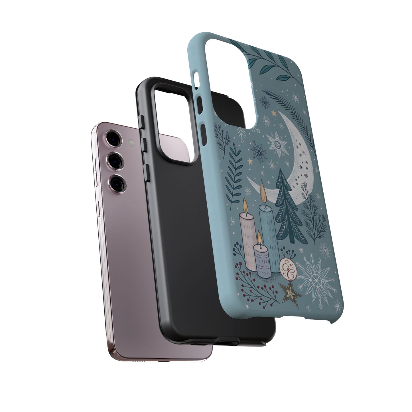 Winter Moon & Candles Tough Phone Case