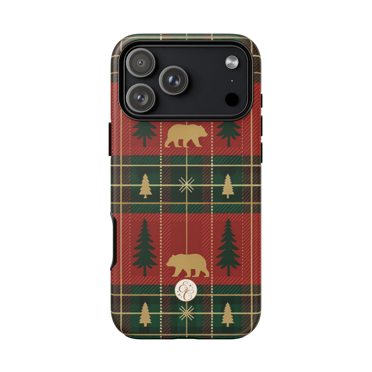Christmas Bear Plaid Phone Case