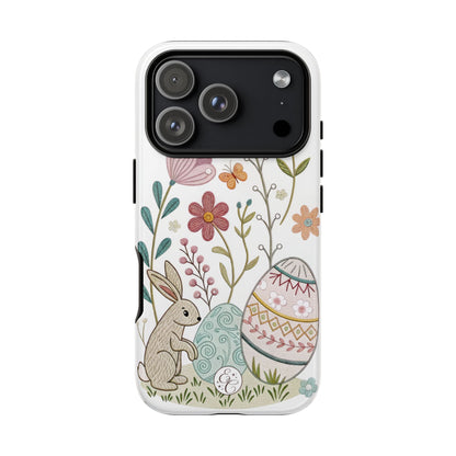 Bunny & Easter Egg Floral Tough Phone Case