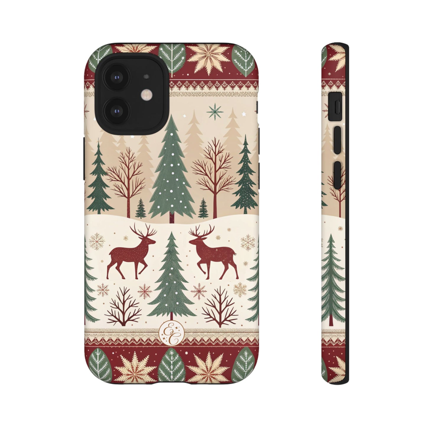 Vintage Christmas Reindeer Tough Phone Case