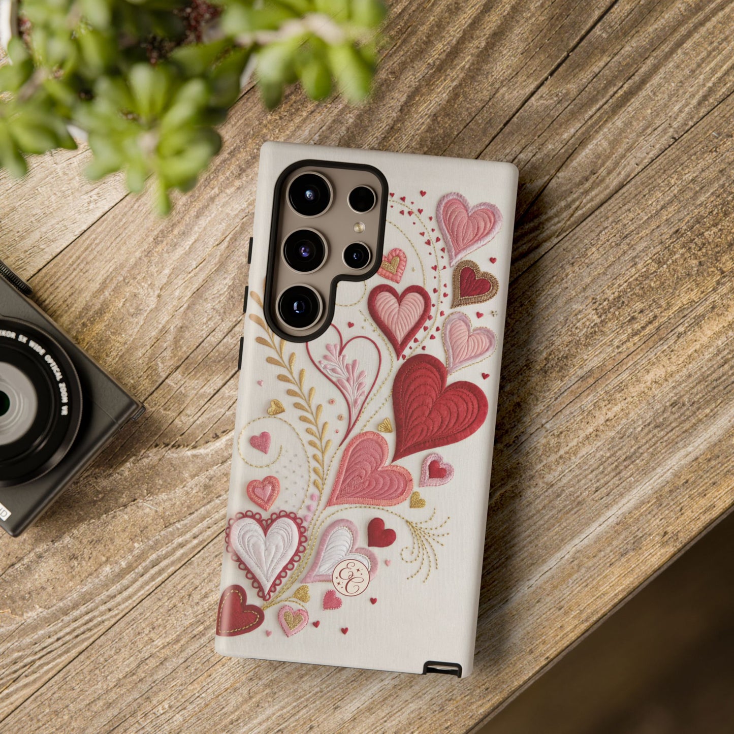 Hearts Pattern Tough Phone Case