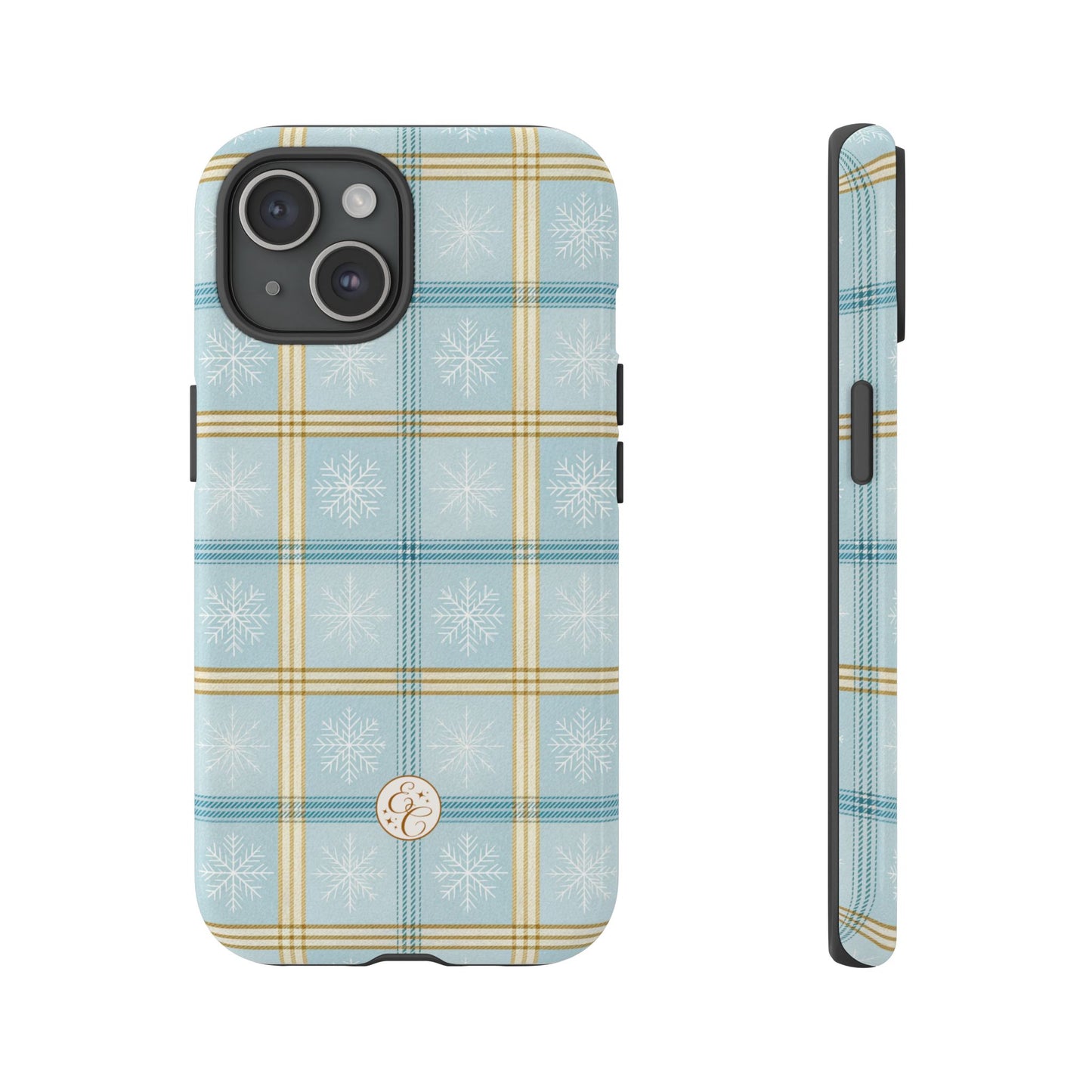 Blue Winter Plaid Tough Phone Case