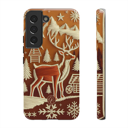 Rustic Reindeer Christmas Phone Case