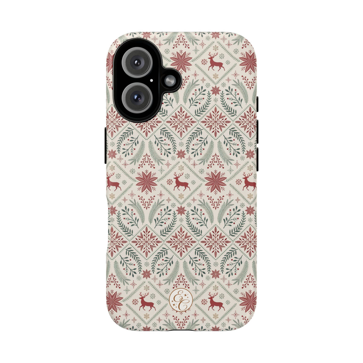 Red Reindeer Christmas Pattern Phone Case
