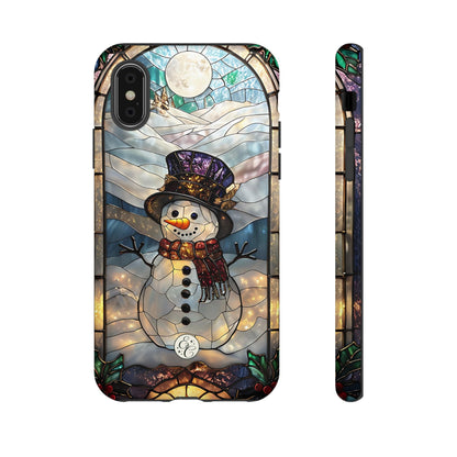 Snowman Stained Glass Tough Phone Case