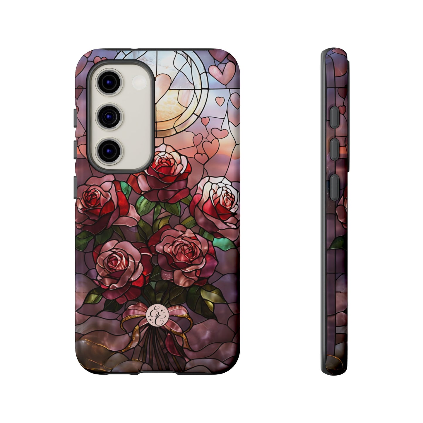 Bouquet of Roses Stained Glass Tough Phone Case