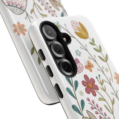 Bunny & Easter Egg Floral Tough Phone Case