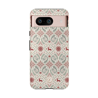 Red Reindeer Christmas Pattern Phone Case