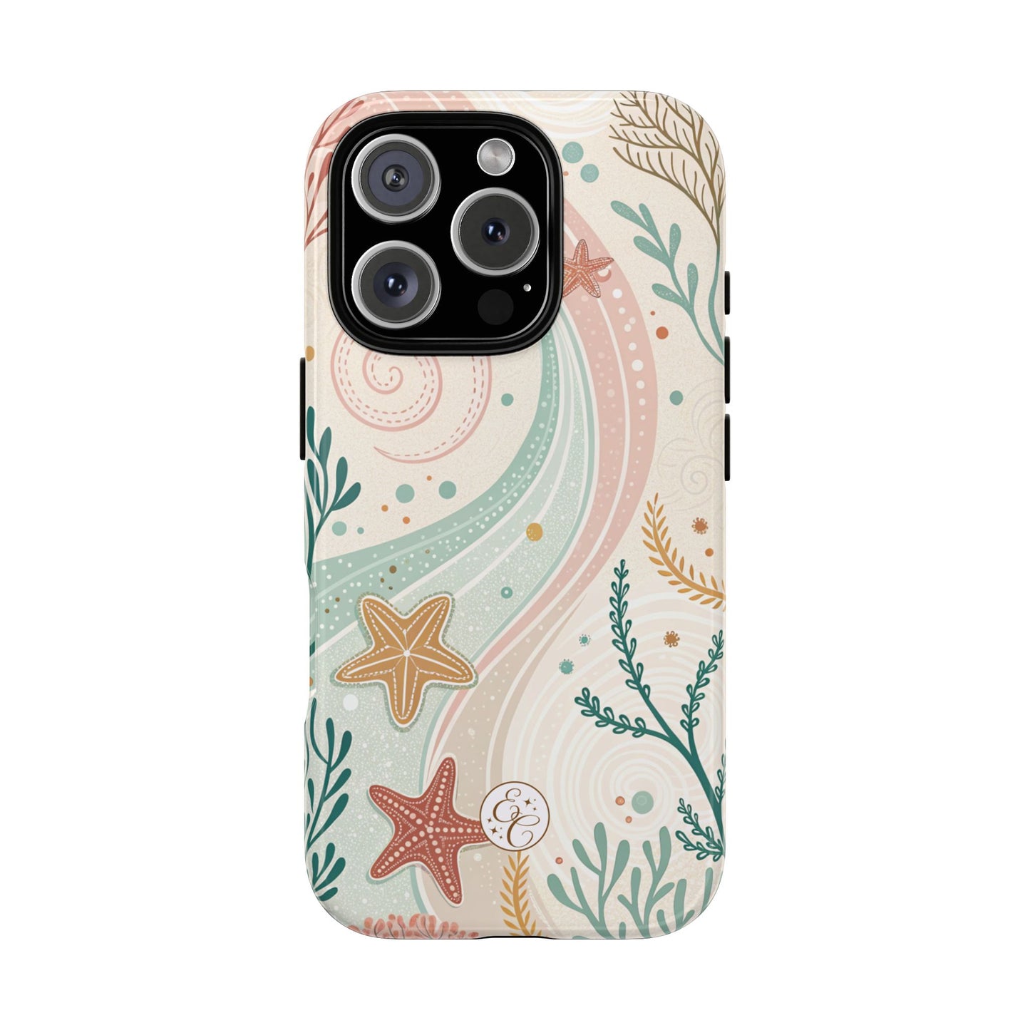 Pink Ocean Boho Doodle Tough Phone Case
