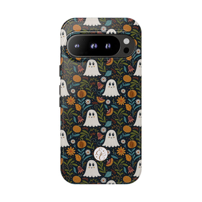 Boho Halloween Ghost Pattern Tough Phone Case