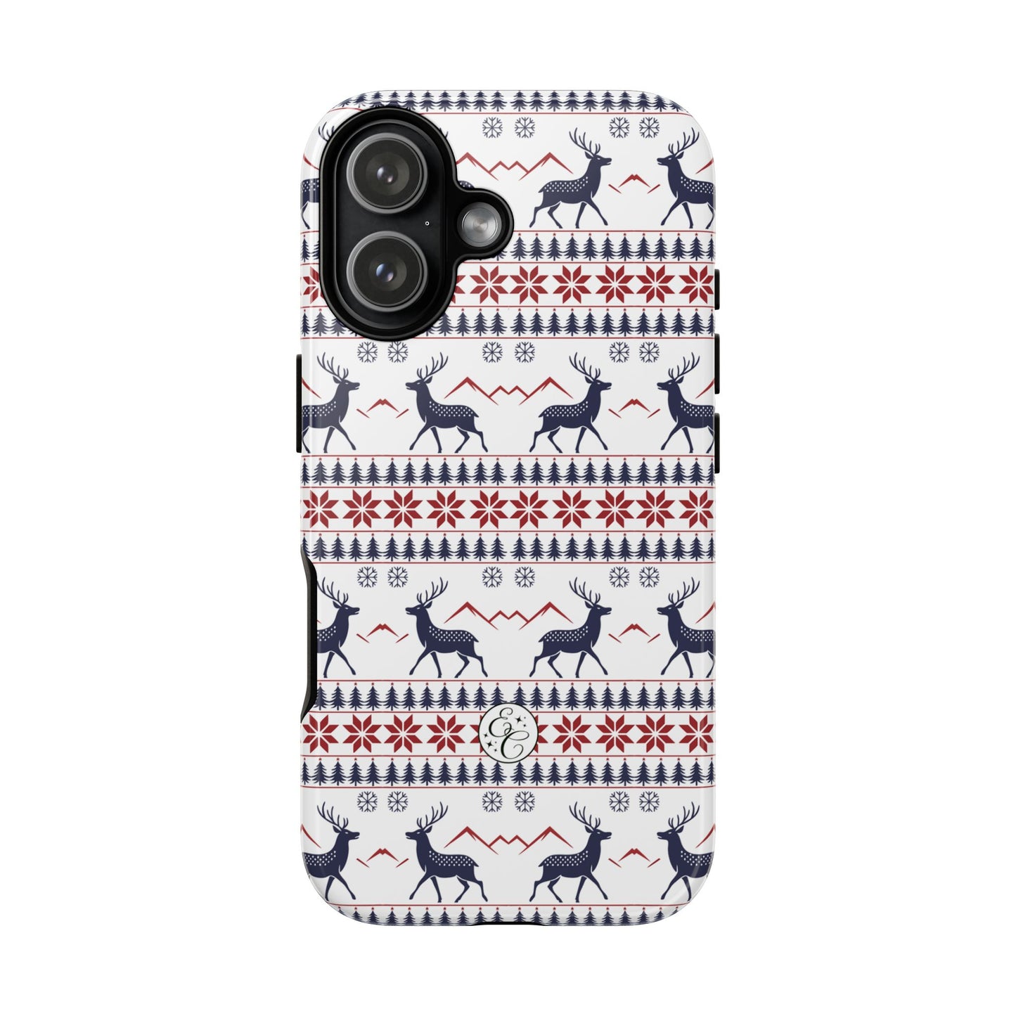 Christmas Reindeer Pattern Tough Phone Case