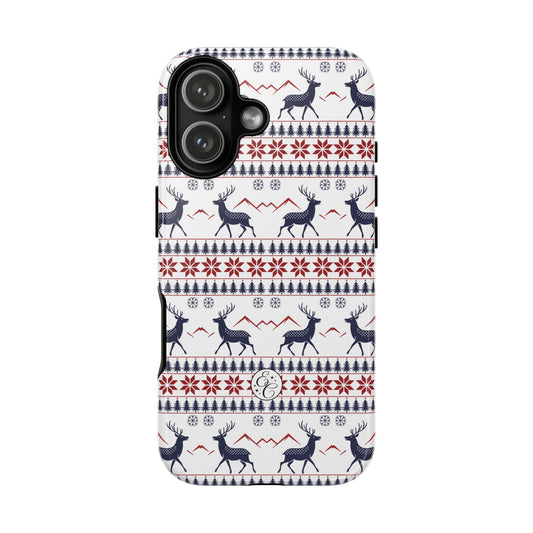 Christmas Reindeer Pattern Tough Phone Case