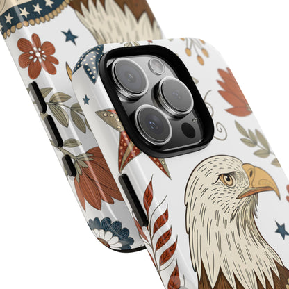 Boho Patriotic Eagle Tough Phone Case