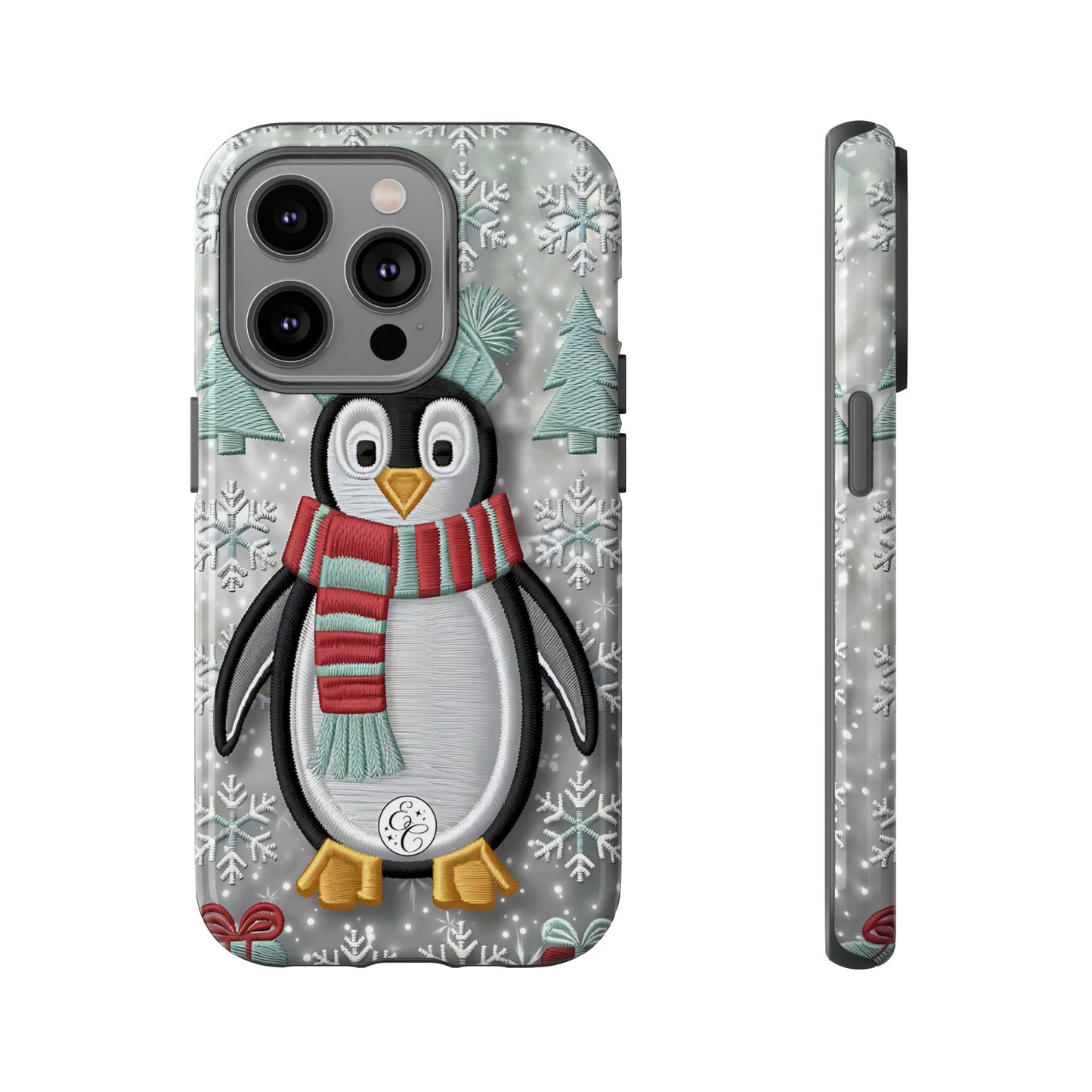 Cute Christmas Penguin Tough Phone Case