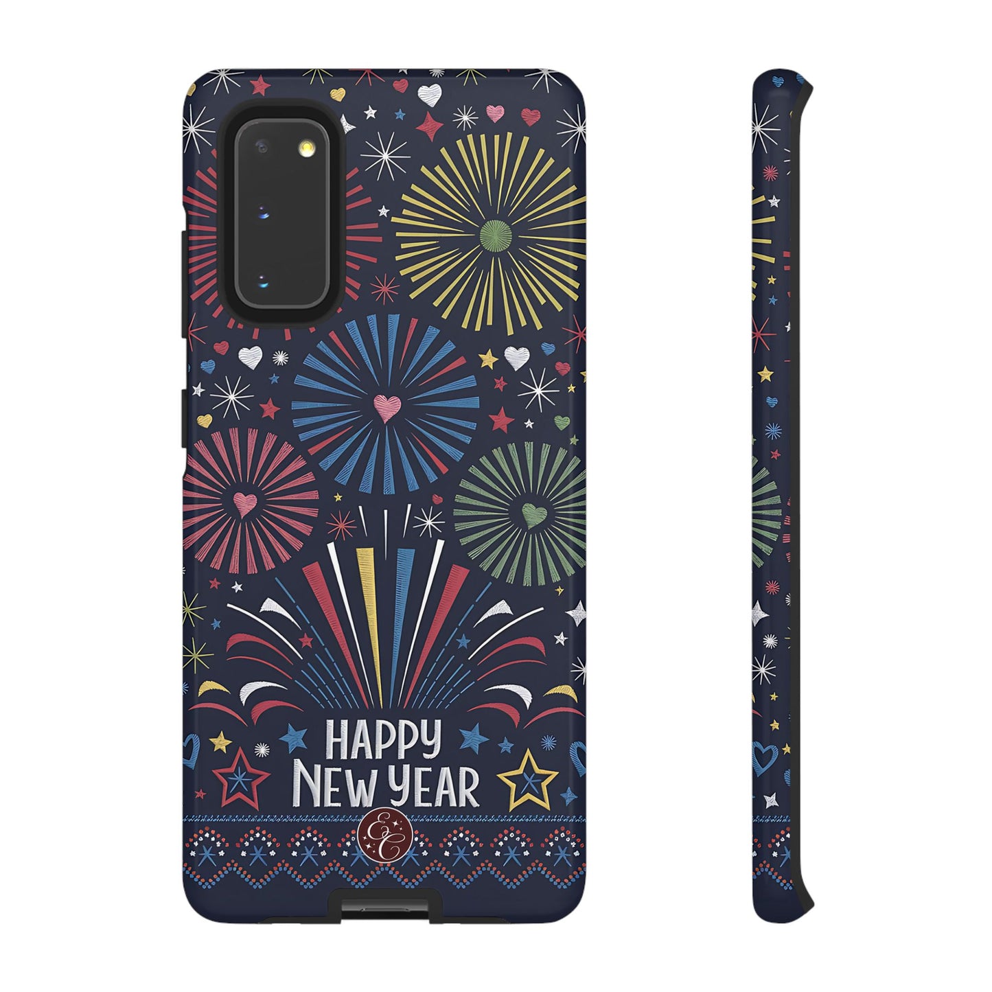 Happy New Year Fireworks Tough Phone Case