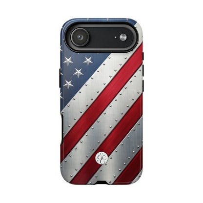 Metallic American Flag Tough Phone Case