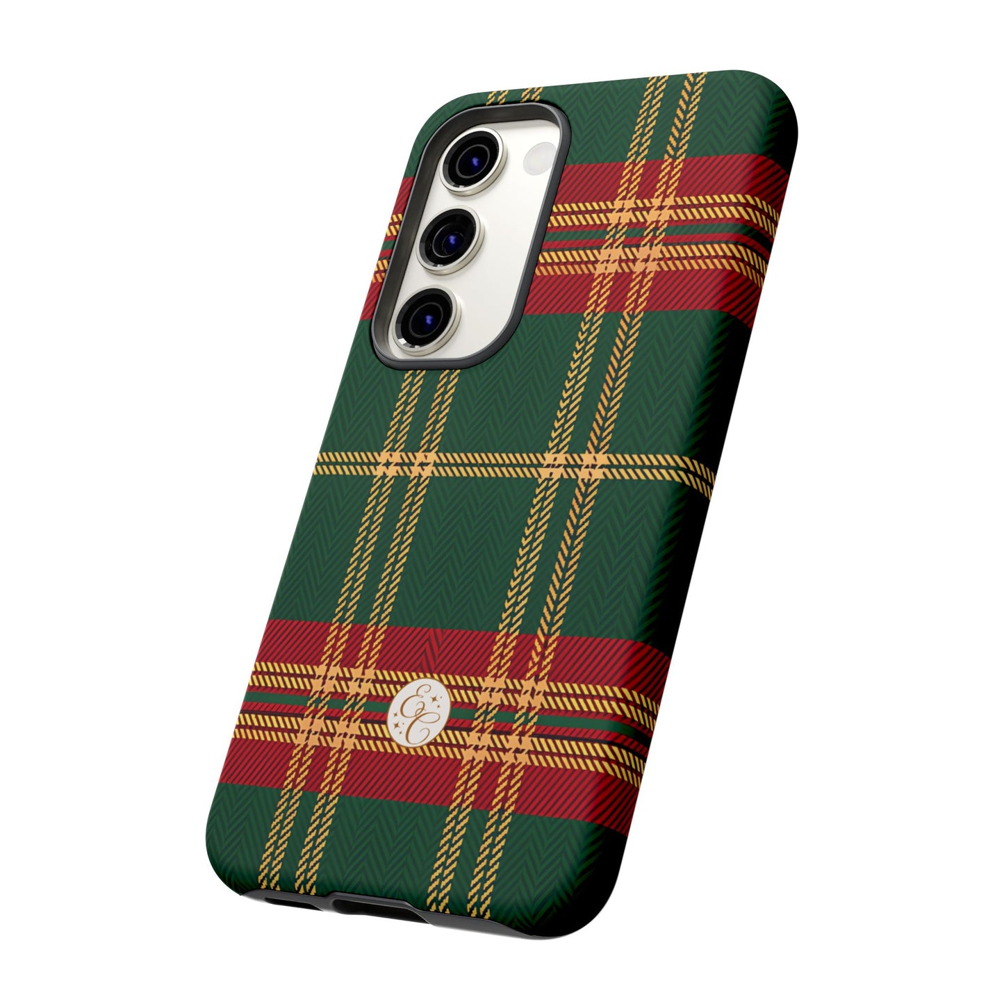 Green Red & Gold Plaid Tough Phone Case