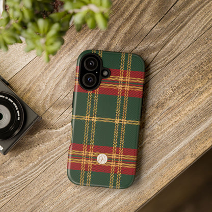 Green Red & Gold Plaid Tough Phone Case